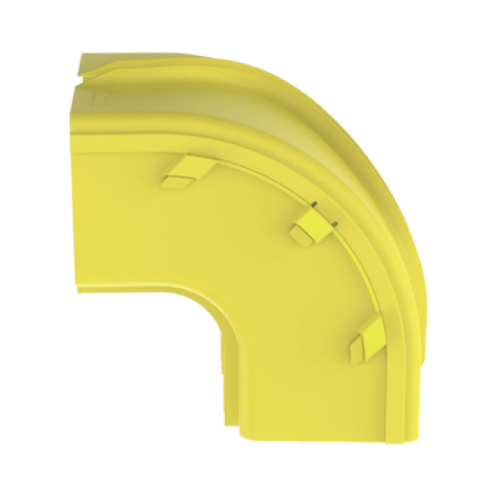 Bajada Vertical Exterior de 90º sin Tapa, Para uso con Canaletas 6X4 FiberRunner™, Color Amarillo
