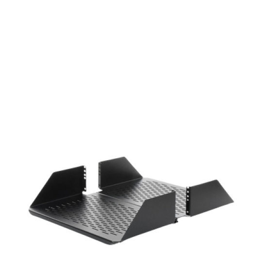 Charola Para Soportar Equipos en Rack de 19in, Ventilada, Frontal y Posterior, Capacidad de 136 Kg, 3UR