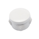 Caja Derivación-Conexión de Plástico Circular con 4 Glándulas de Goma (70 diámetro X 48 alto mm). Para Instalaciones Comerciales,  Residenciales e Industriales. Cerrado a Presión. 