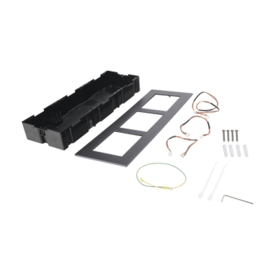 Base de 3 Espacios para EMPOTRAR Módulos de Videoporteros Hikvision