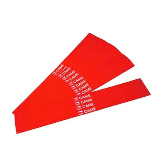 Paquete de 20 bandas reflectantes rojas para mástil 001-G0401,001-G0601 CAME Paquete de 20 bandas reflectantes rojas para mástil 001-G0401,001-G0601 CAME