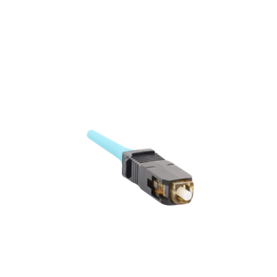 Conector de Fibra Óptica SC Simplex OptiCam, Multimodo 50/125 OM3/OM4, Pre-pulido, Color Aqua