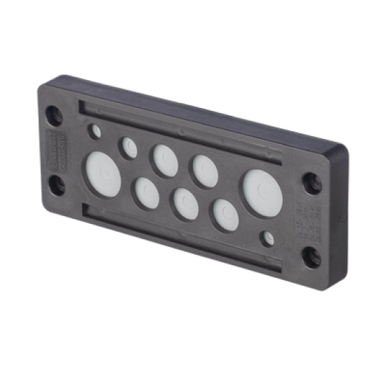 Pasacable de 10 Orificios de Marco Rectangular, IP65, 4.41