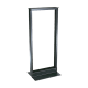 Rack de Dos Postes Estándar de 19 in, Rieles Numerados y Roscados #12-24, Fabricado en Aluminio, 24 Unidades de Rack, Color Negro
