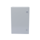 Gabinete de Acero IP66 Uso en Intemperie (400 x 600 x 250 mm) con Placa Trasera Interior Metálica y Compuerta Inferior Atornillable (Incluye Chapa y Llave T).