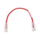 Cable de Parcheo UTP, Cat6A, Diámetro Reducido (28 AWG), CM/LSZH, Color Rojo, 8in (20.3cm)