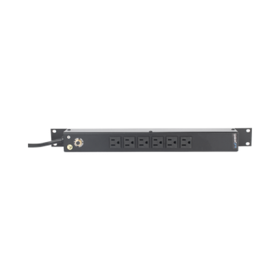 Tomacorriente Horizontal (PDU) de 6 Contactos (NEMA 5-15R) Rack 19