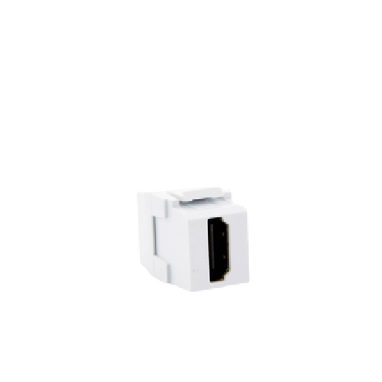 Módulo Acoplador HDMI 2.0, Hembra a Hembra Tipo-A, Categoría 2, Keystone, Color Blanco