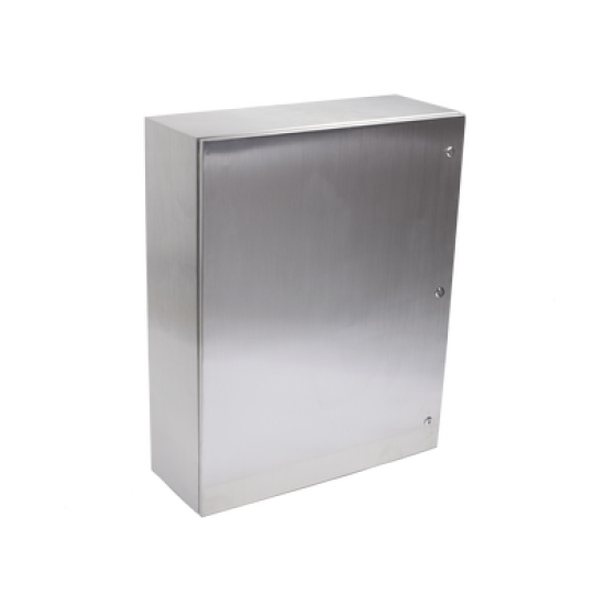 Gabinete de Acero Inoxidable IP66 Uso en Intemperie (800 x 1000 x 300 mm) con Placa Interna Galvanizada.