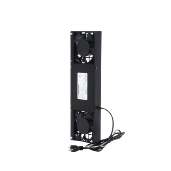 Kit de 2 Ventiladores (12 x 12 cm) con 3 Tomas de Corriente 110 Vca/50 Hz con Clavija
