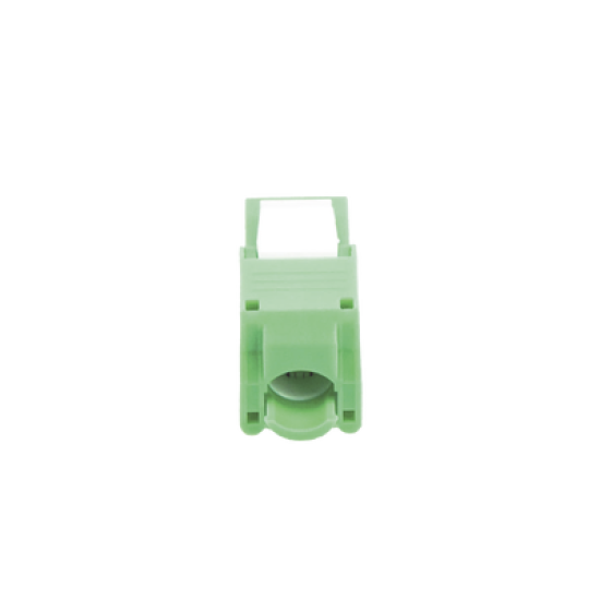 Módulo Jack Keystone Cat6A (toolless), con terminación en ángulo 180 º Color Verde, Compatible con Faceplate y Patchpanel Linkedpro