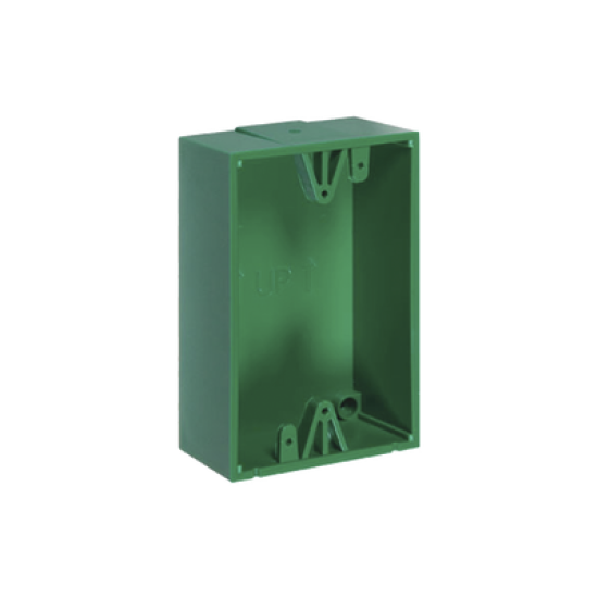 Caja trasera de montaje color verde para estaciones de parada STOPPER