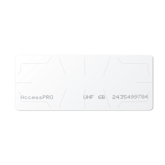 UHF TAG Adherible Tipo Etiqueta / ISO 18000 6B / Se Adhiere al Cristal del Vehículo / Compatible con Lectoras de Largo Alcance PRO12RF y PRO6RF