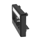 Placa de Mobiliario Modular Estándar, Salidas Para 4 Puertos Mini-Com, Con Espacio Para Etiquetas, Color Negro