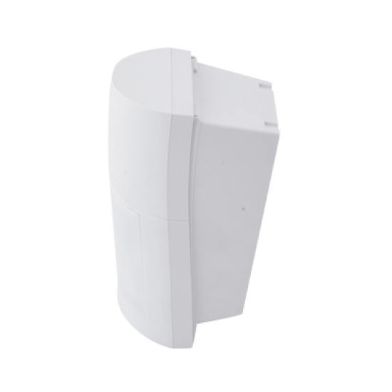 Detector de Movimiento Pasivo / Inalambrico (alimentación) / Altura de montaje 0.8m a 2.7 m  ajustable  / 100% Exterior / Compatible con cualquier panel de alarma