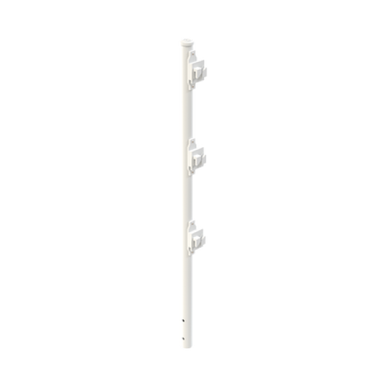 Poste de Paso Blanco de 0.75m para Cerca Electrificada. Tubo Galvanizado cal. 18 de 1