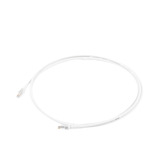 Patch Cord MC6 Modular Cat6 UTP, CM/LS0H, 5ft, Color Blanco, Diámetro Reducido (28AWG)