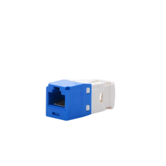 Conector Jack RJ45 Estilo TG, Mini-Com, Categoría 6, de 8 posiciones y 8 cables, Color Azul