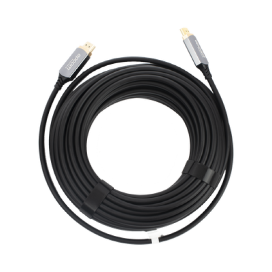 Cable HDMI de Fibra Óptica de 15m | Alta Definición | Version 2.1 | Alta velocidad 18Gbps | 8K@60Hz | HDCP 2.2 | Resistente a EMI y RFI