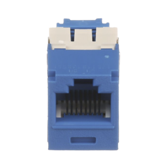 Conector Jack RJ45 Estilo TG, Mini-Com, Categoría 6A, de 8 posiciones y 8 cables, Color Azul