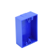 Caja trasera de montaje color azul para estaciones de parada STOPPER