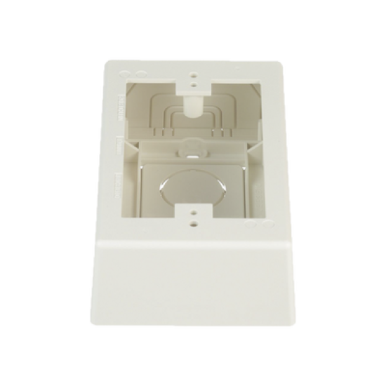 Caja de Pared Superficial, uso Universal con Placas de Pared, Con Cinta Adhesiva, Color Blanco Mate