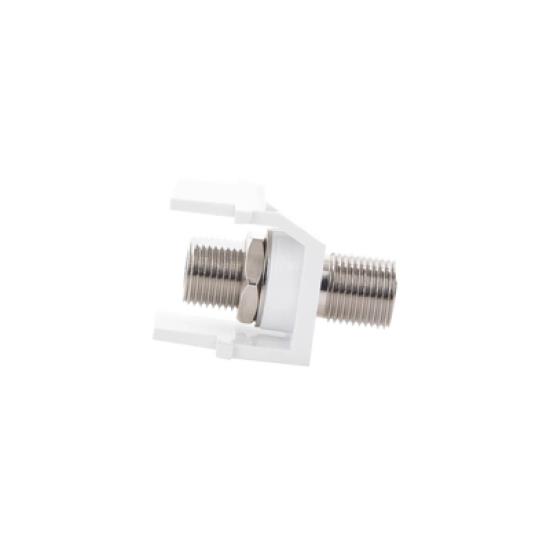Módulo Acoplador Coaxial Tipo F, Keystone, de 75 Ohms, 3.0 GHz, Color Blanco