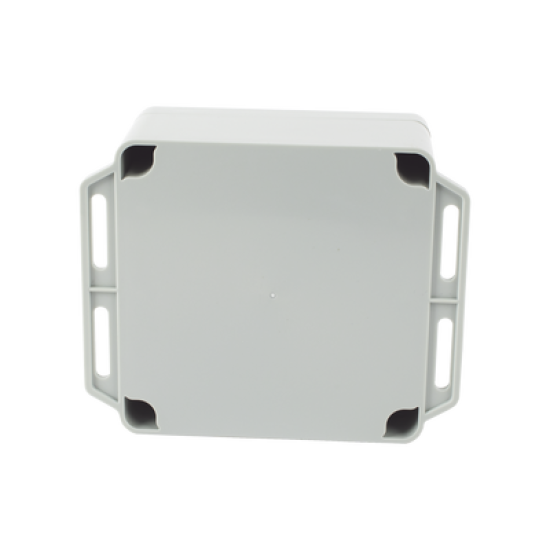 Gabinete Plástico Gris para Exterior (IP65) de 120 x 120 x 60 mm Cierre por Tornillos. 