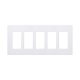 Placa de pared 5 espacios, para atenuador (dimmer), switch ó control remoto PICO inalámbrico
