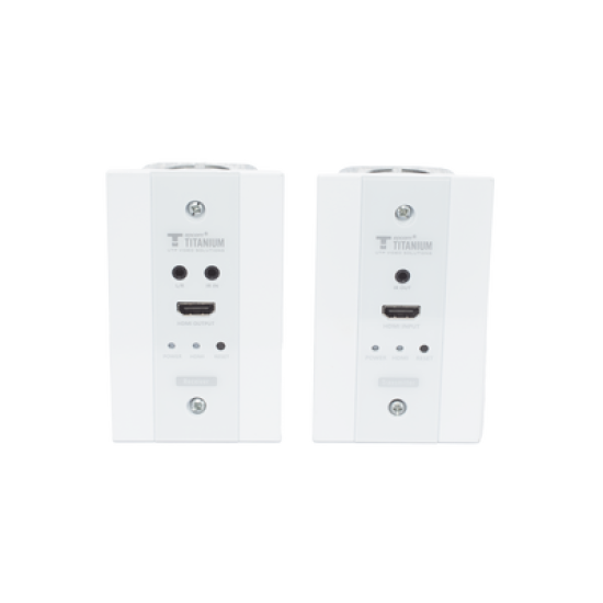 Kit Extensor HDMI en PLACAS DE PARED para distancias de 70 metros / Resolución 4K@60Hz / Cat 6/6A/ 7 / HDR/ IPCOLOR/ Cero Latencia / Soporta Control Remoto / Placa de pared de 2.74 x 4.49” (tamaño estándar de EE.UU.)