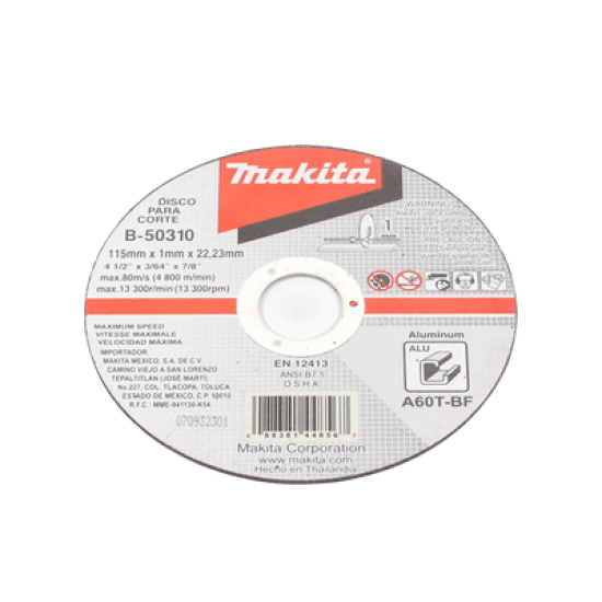 Disco de corte para Aluminio de 4 1/2