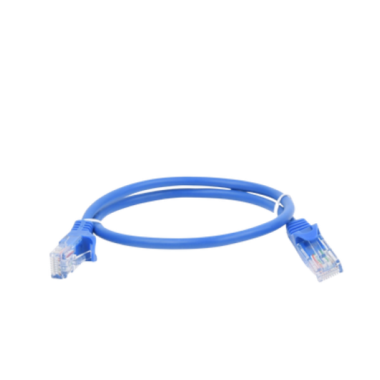 Cable de parcheo UTP Cat5e - 0.5 m - azul