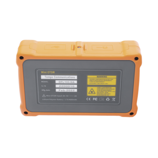 OTDR para pruebas en Enlaces de Fibra Óptica, longitudes de onda 1310 y 1550 nm, entrada SC/APC 