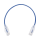 Cable de Parcheo Slim UTP Cat6 - 30 cm Azul Diámetro Reducido (28 AWG)