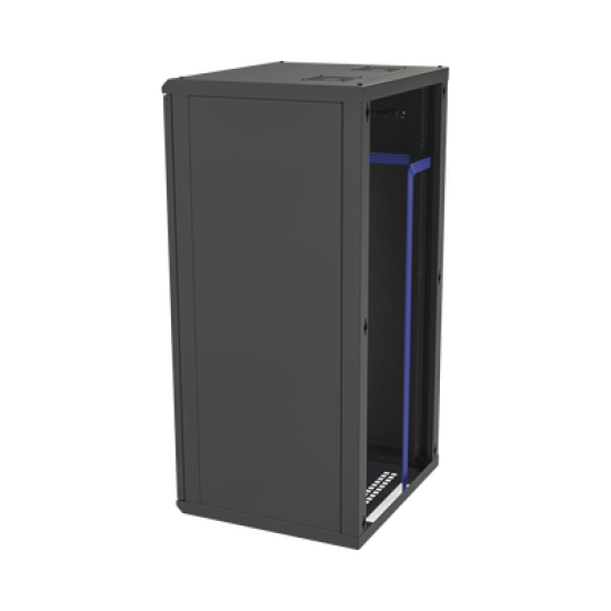Gabinete para Montaje en Pared, Puerta de Cristal Templado, Cuerpo Fijo con Rack 19
