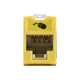 Jack UltraMAX Cat5e, UTP, Montaje híbrido en Placa de Pared (Plano y Angulado), Color Amarillo, Punch Down