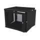 Gabinete de Pared Fijo, Puerta Perforada, con Rack de 19in, 9 Unidades de Rack
