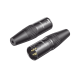 Conector de Audio XLR Tipo Canon Macho / PVC / ABS / Aleación Zinc / Anti Oxidante / Anti Caida / Sin aflojarse / Apertura Ajustable de 6.0 a 7.0 mm / Soldable