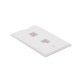 Placa de pared de 2 puertos, Keystone, Color Blanco 