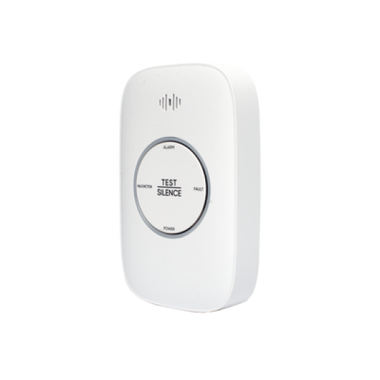 (HikFire) Detector de Gas Natural Metano (CH4) / Alarma Temprana / Salida para cierre de Válvula y/o  activación de Ventilador / Protección IP30 / Alarma de 70dB a 115dB a 1 metro de distancia