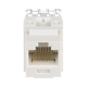 Conector Jack Estilo 110 (de Impacto), Tipo Keystone, Categoría 6, de 8 posiciones y 8 cables, Color Blanco mate