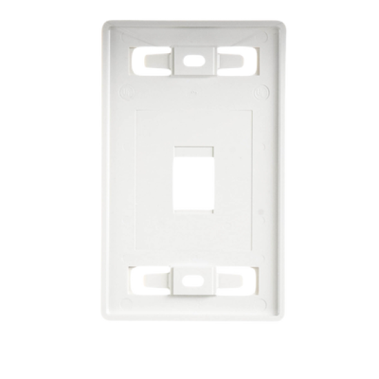 Placa de pared modular MAX, de 1 salida, color blanco, version bulk (Sin Empaque Individual)