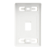 Placa de pared modular MAX, de 1 salida, color blanco, version bulk (Sin Empaque Individual)