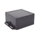 Gabinete Plástico Negro para Exterior (IP65) de 120 x 120 x 60 mm Cierre por Tornillos. 