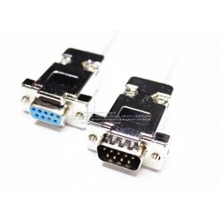 Cable Null Modem DB9 macho a DB9 hembra de 1.5 m. Ensamblado