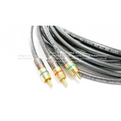 Cable Digital RCA Video Componente RGB (Y,Pb,Pr) de 1.8 m, 3 vías