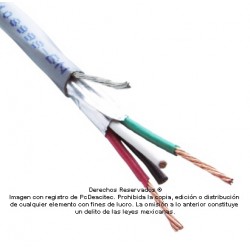 Cable Belden 4x18 AWG blindado 5302FE para control, voz y datos, venta por metro