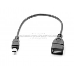 Cable extension mini USB tipo A a USB 2.0 hembra tipo A