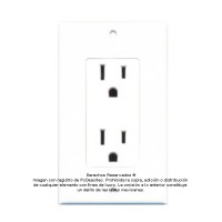 Placa Tapa Decora contacto Electrico duplex aterrizado en ABS