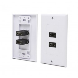 Placa Tapa doble HDMI en ABS